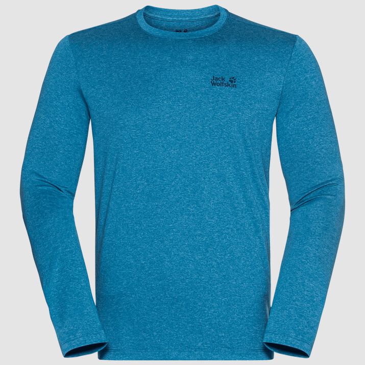 Jack Wolfskin Mens Sky Thermal Long Sleeve T-shirt Blue 461387QVN